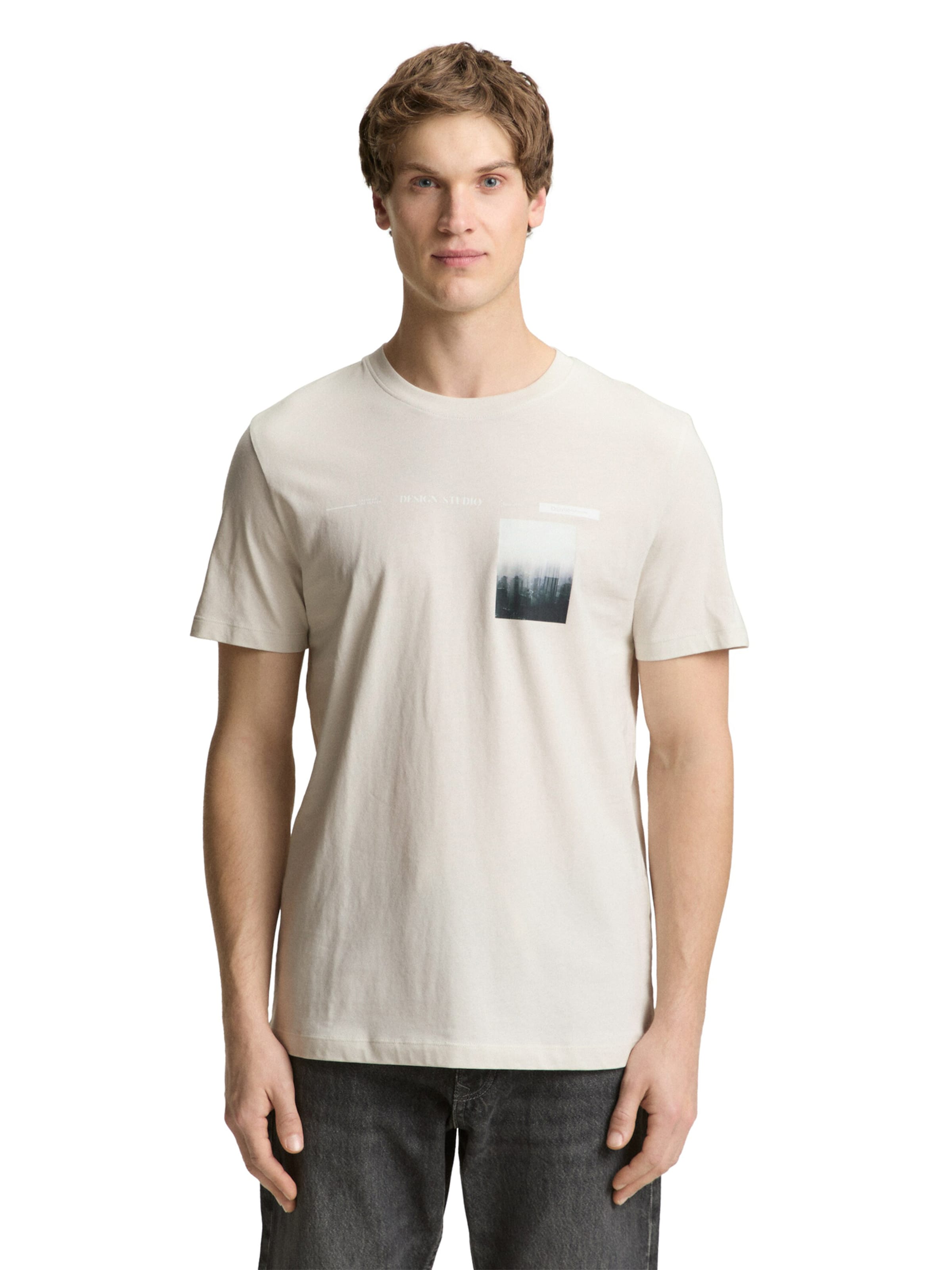 TOM TAILOR DENIM - Camiseta en blanco: frente