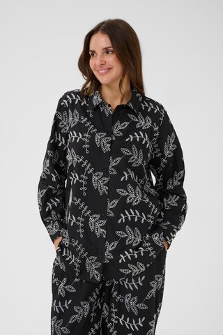 KAFFE CURVE Blouse 'KCElory' in Black: front