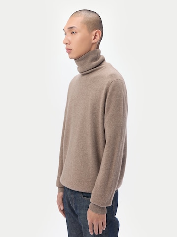 GOBI Cashmere Pullover 'Men's Essential Turtleneck Cashmere Sweater'‌ in Braun