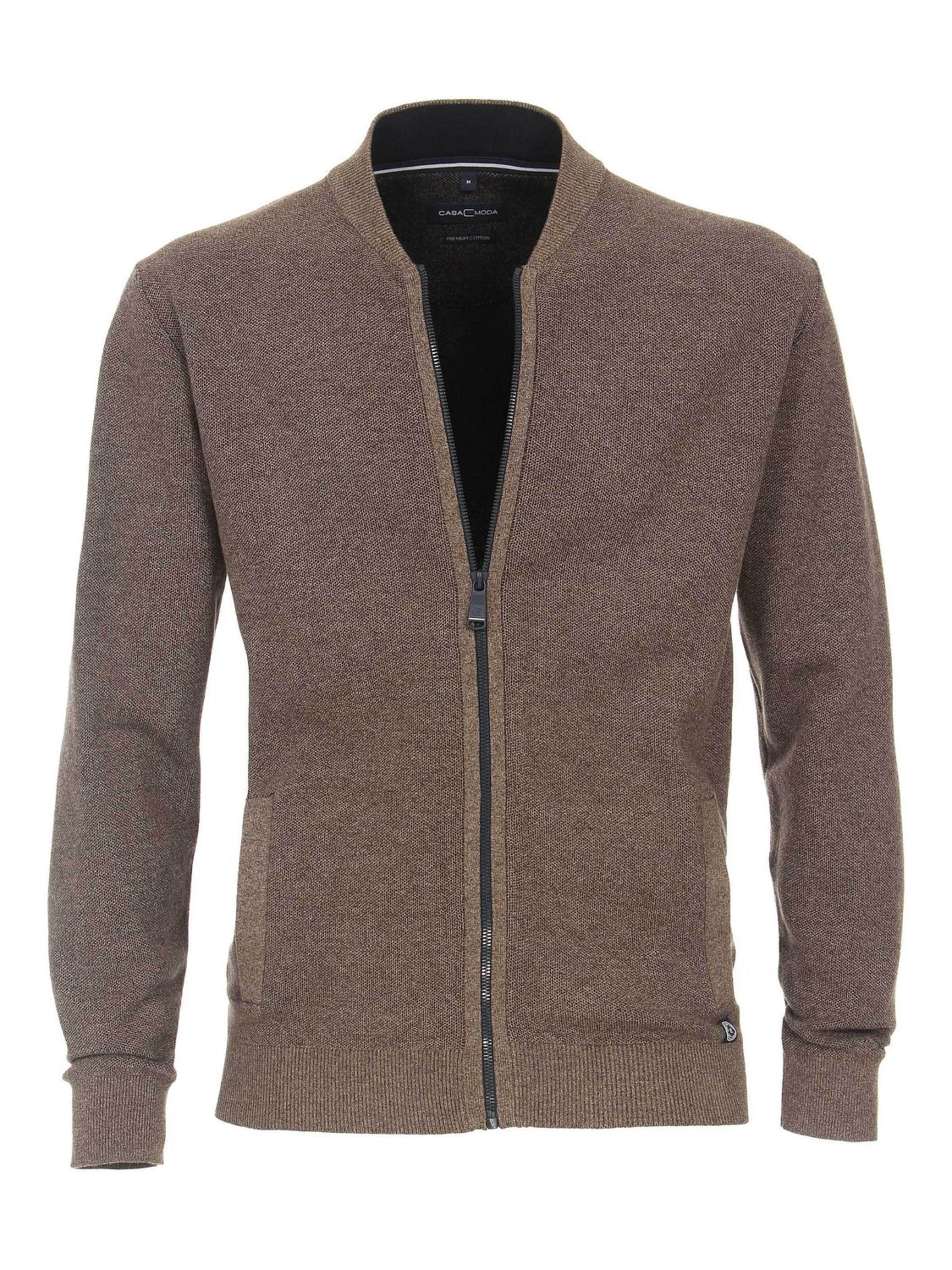 CASA MODA Knit cardigan in Beige: front