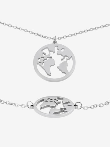 Heideman Jewelry Set 'Weltkarte' in Silver