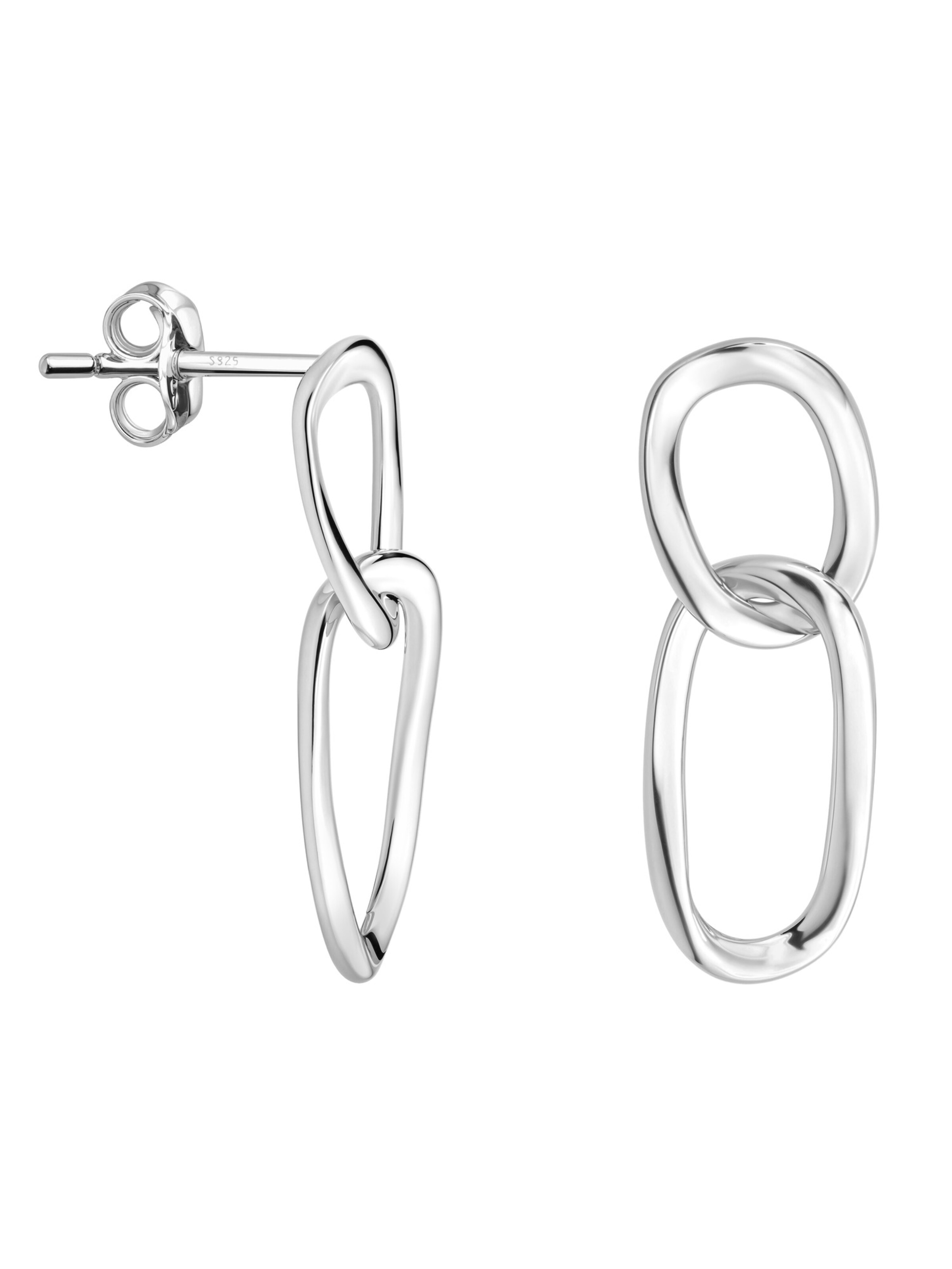 Sofia Milani Ohrringe 'Geo'‌‌‌‌‌‌‌‌‌‌ in Silber: Vorderseite