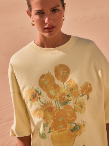 Next Shirt 'Van Gogh Sunflowers' in Yellow