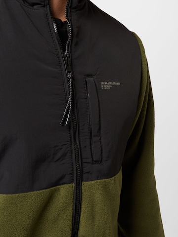 JACK & JONES Fleece Jacket 'BLAKE' in Green