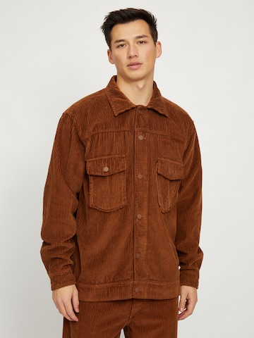 mazine Between-Season Jacket ' Mankota Shacket ' in Brown: front