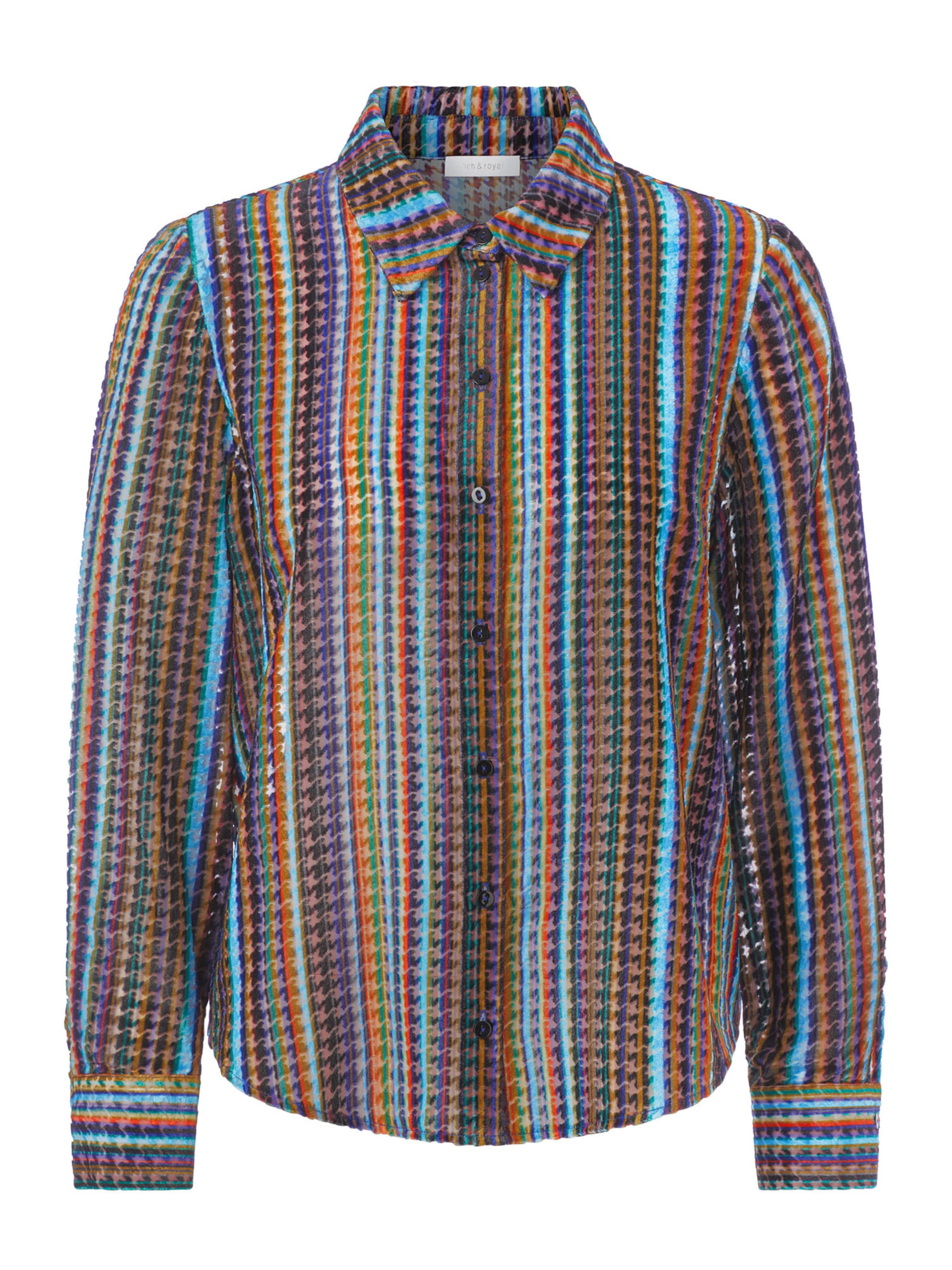 Rich & Royal Blouse in Camel / Light blue / Petrol / Purple, Item view