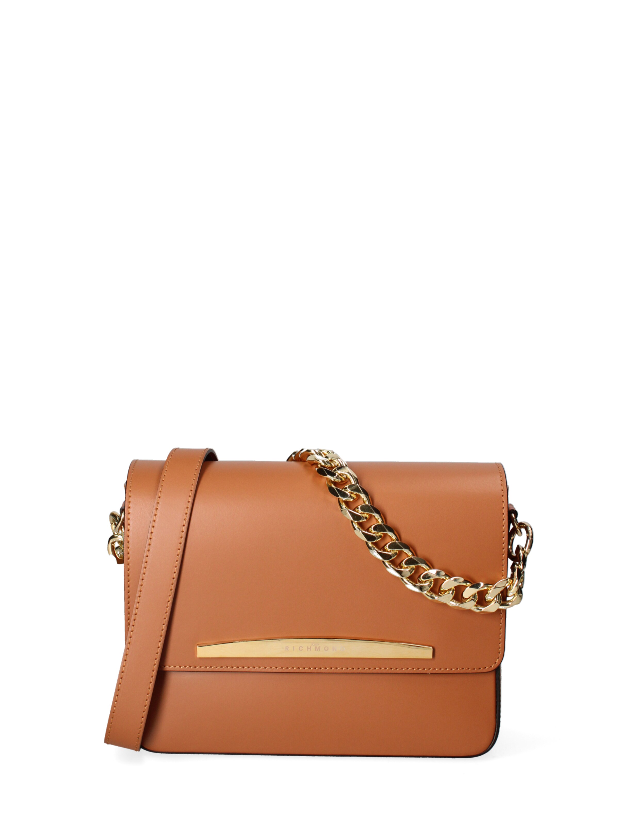 John Richmond Schoudertas in Bruin: voorkant