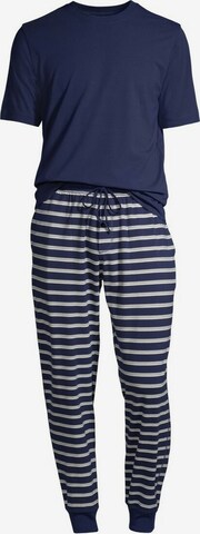 Lands‘ End Long Pajamas in Blue: front