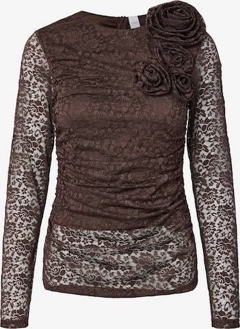 Camicia da donna 'YASDONA' di YAS in marrone: frontale
