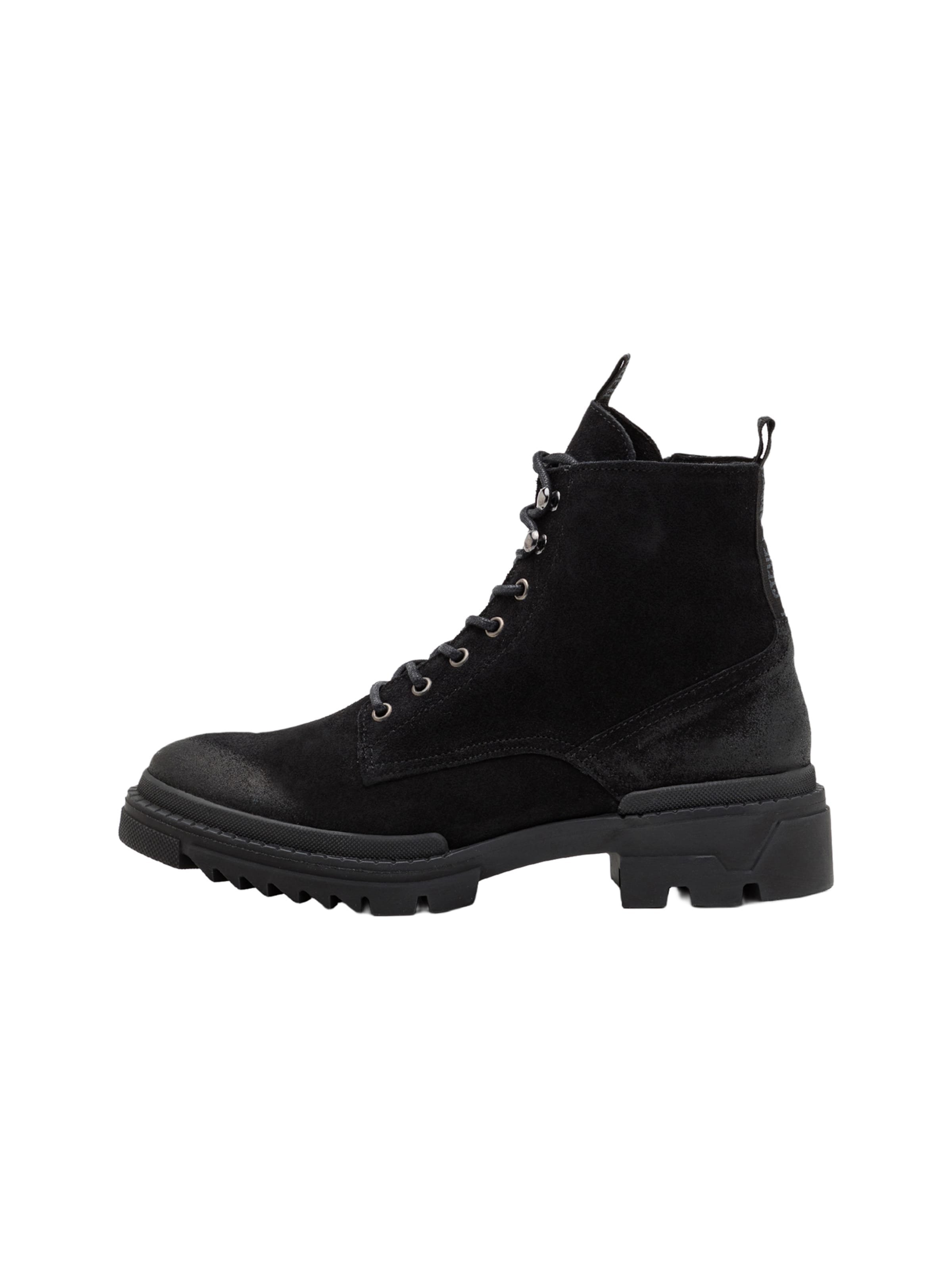 STEVE MADDEN Boots med snörning 'Qaiza' i svart: framsida