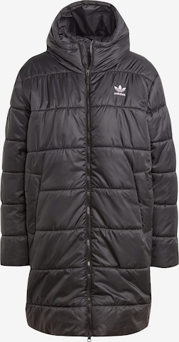ADIDAS ORIGINALS Zimní bunda 'Adicolor Long' – černá: přední strana