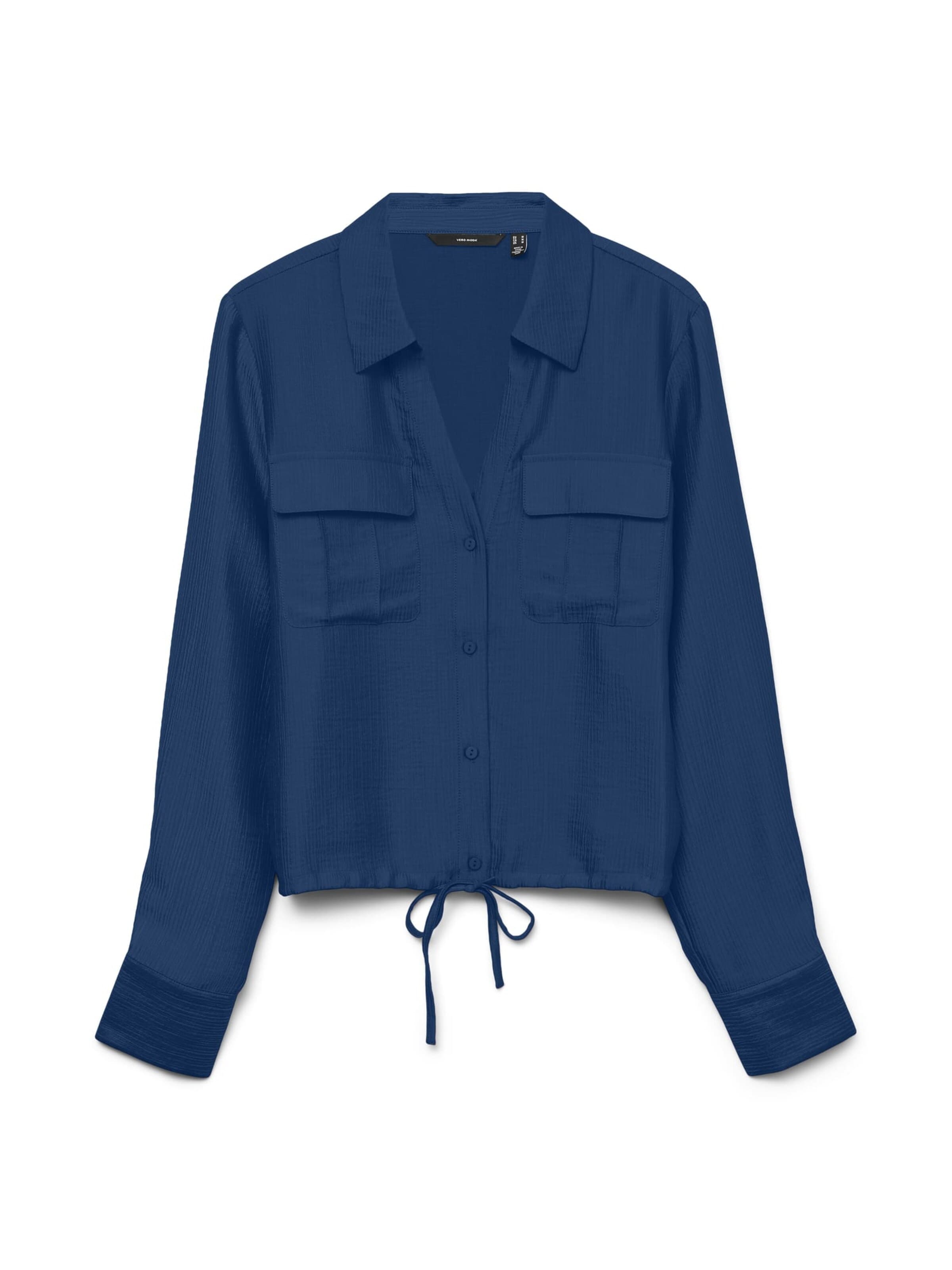 VERO MODA Blouse 'Toma' in Blauw: voorkant