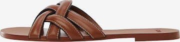 MANGO Mules 'Doblet' in Brown: front