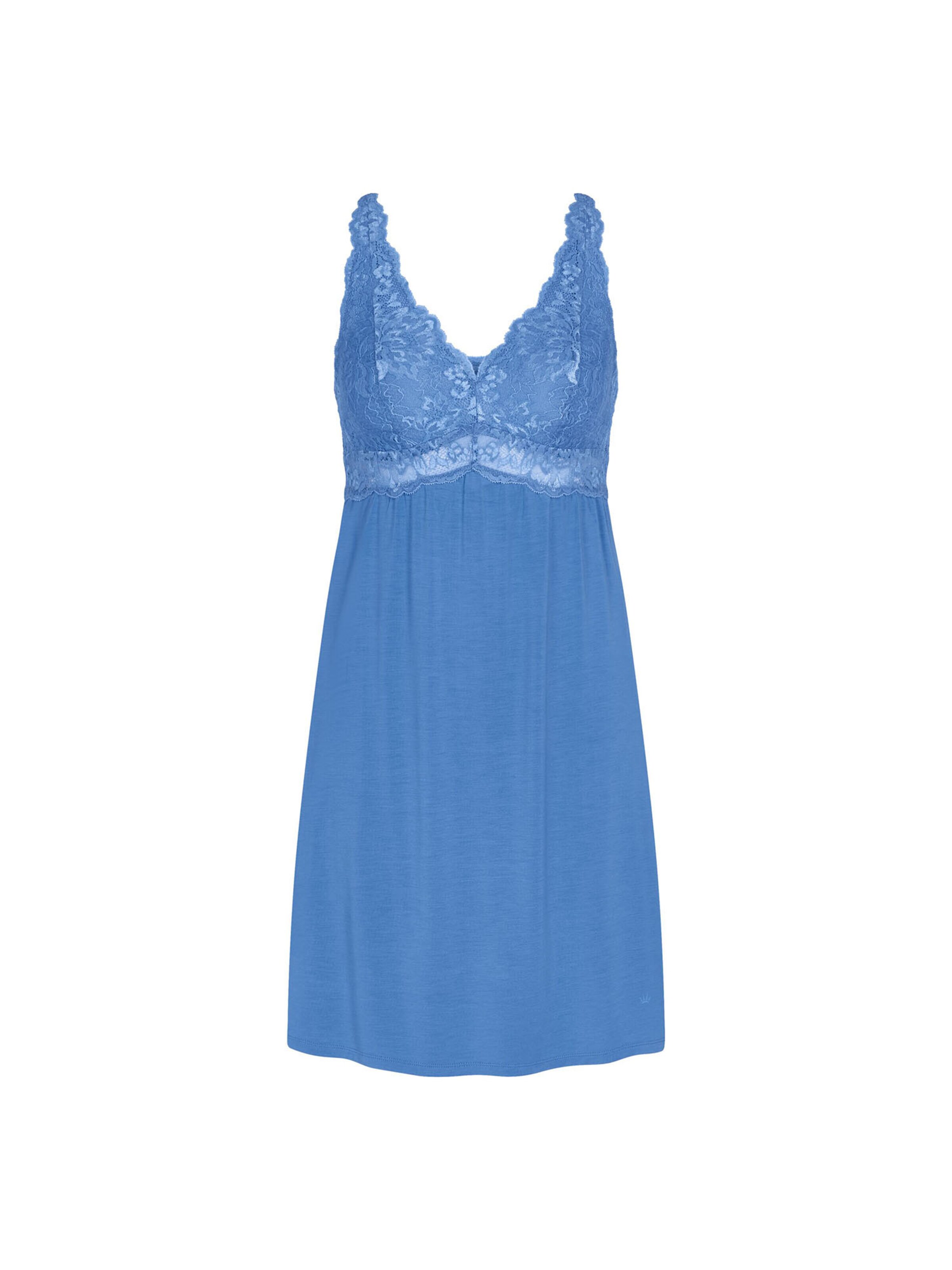 TRIUMPH Nachthemd ' Red Label Timeless Sensuality ' in Blau: Vorderseite
