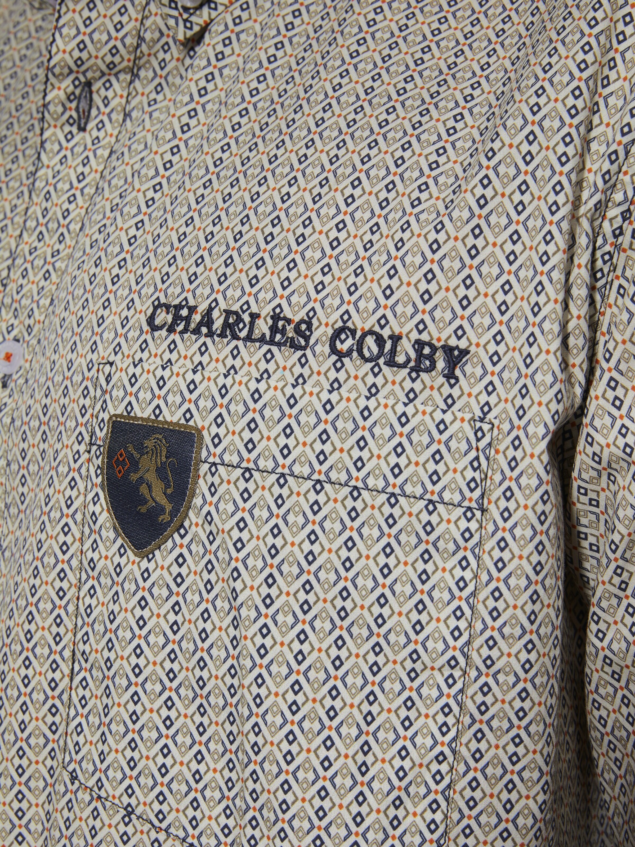 Charles Colby Comfort fit Button Up Shirt 'Duke Quillon' in White