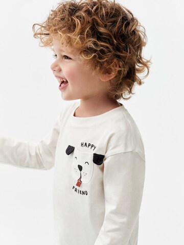 MANGO KIDS Shirts 'PUPPY' i hvid