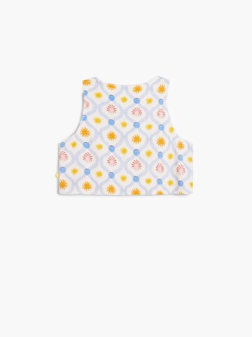 Top 'Soles' de la Desigual pe alb