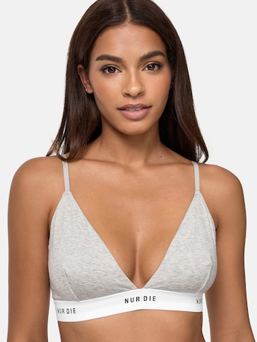 Nur Die Triangle Bra 'Sportiv' in Grey