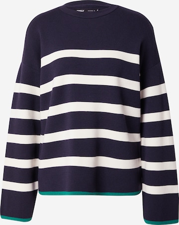 Pull-over 'ALBERTE' ONLY en bleu : devant