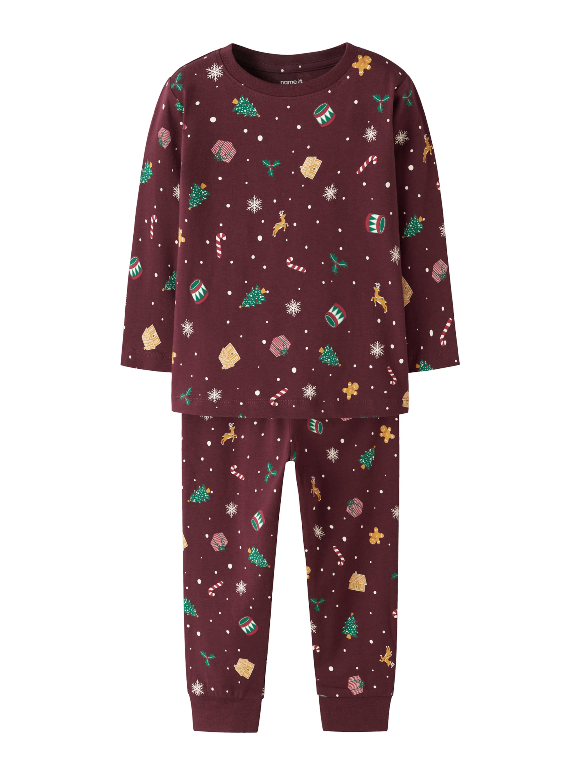 NAME IT Pyžamo 'NMNVISMAS' - Červená: predná strana
