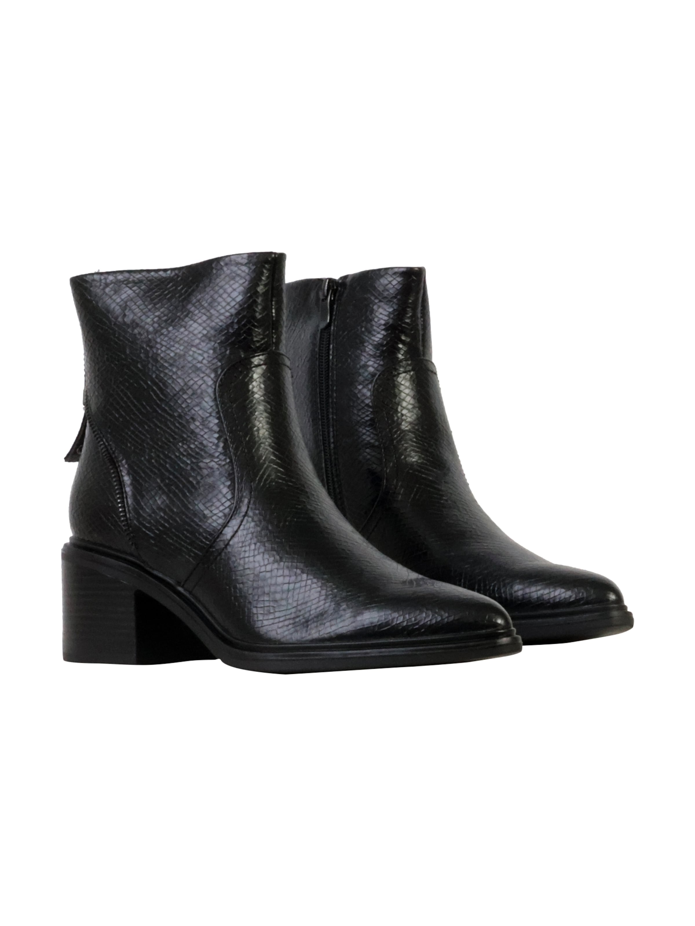 Super Mode Enkellaarsje 'Supermodische Stiefeletten mit Reißverschluss' in Zwart