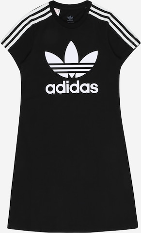 Rochie 'Adicolor' de la ADIDAS ORIGINALS pe negru: față