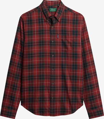 Superdry Button Up Shirt in Red: front