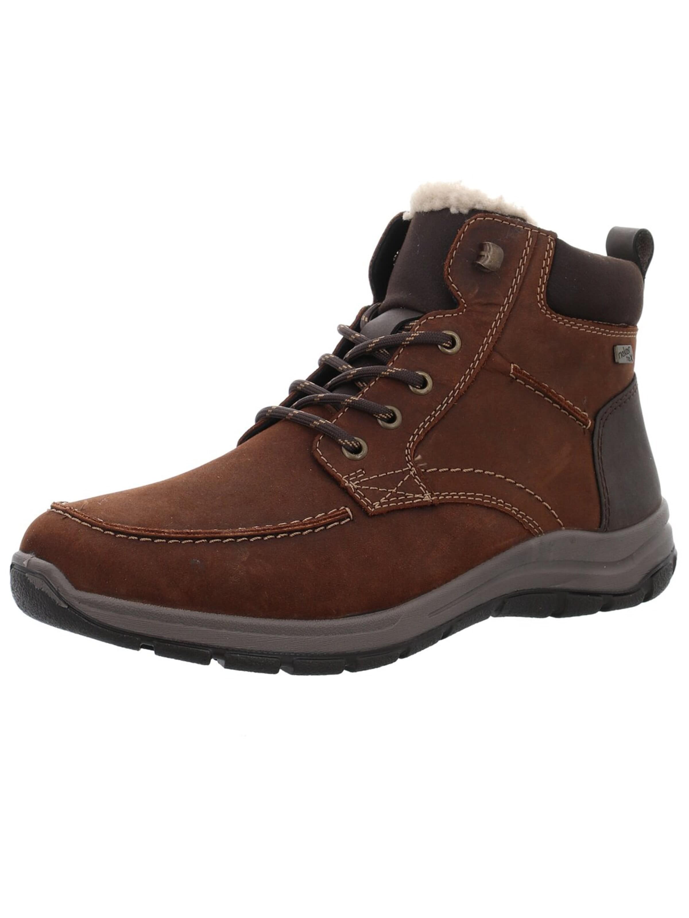 Rieker - Botas con cordones 'Stiefelette Herren 03610-22 Echtleder in braun' en marrón: frente