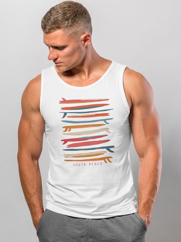 Neverless Shirt 'Surf Boards South' in White