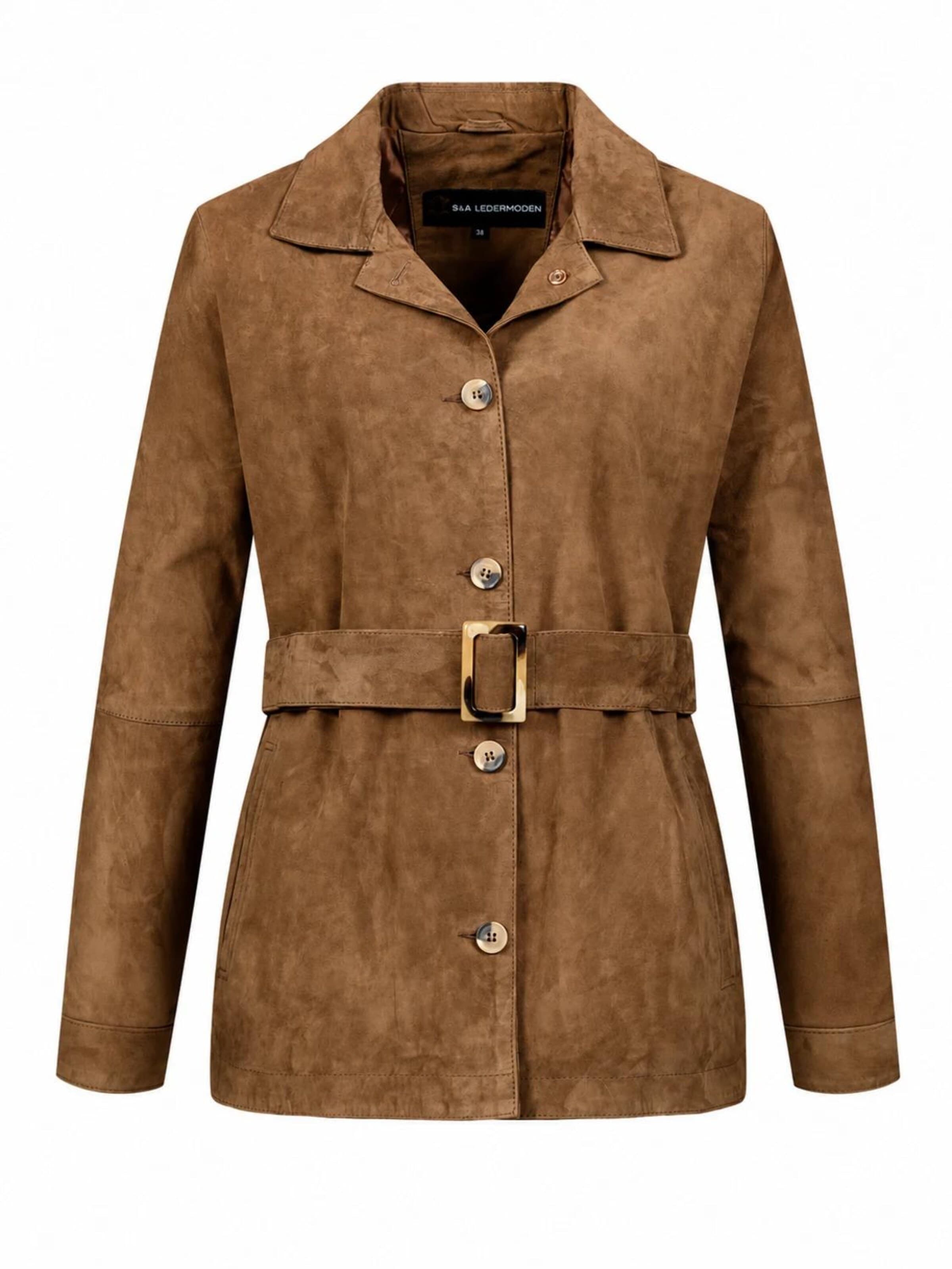 Mouflon Between-Season Jacket 'Samira' in Beige: front