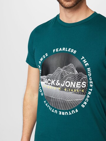 JACK & JONES T-Shirt 'MAPPING' in Grün