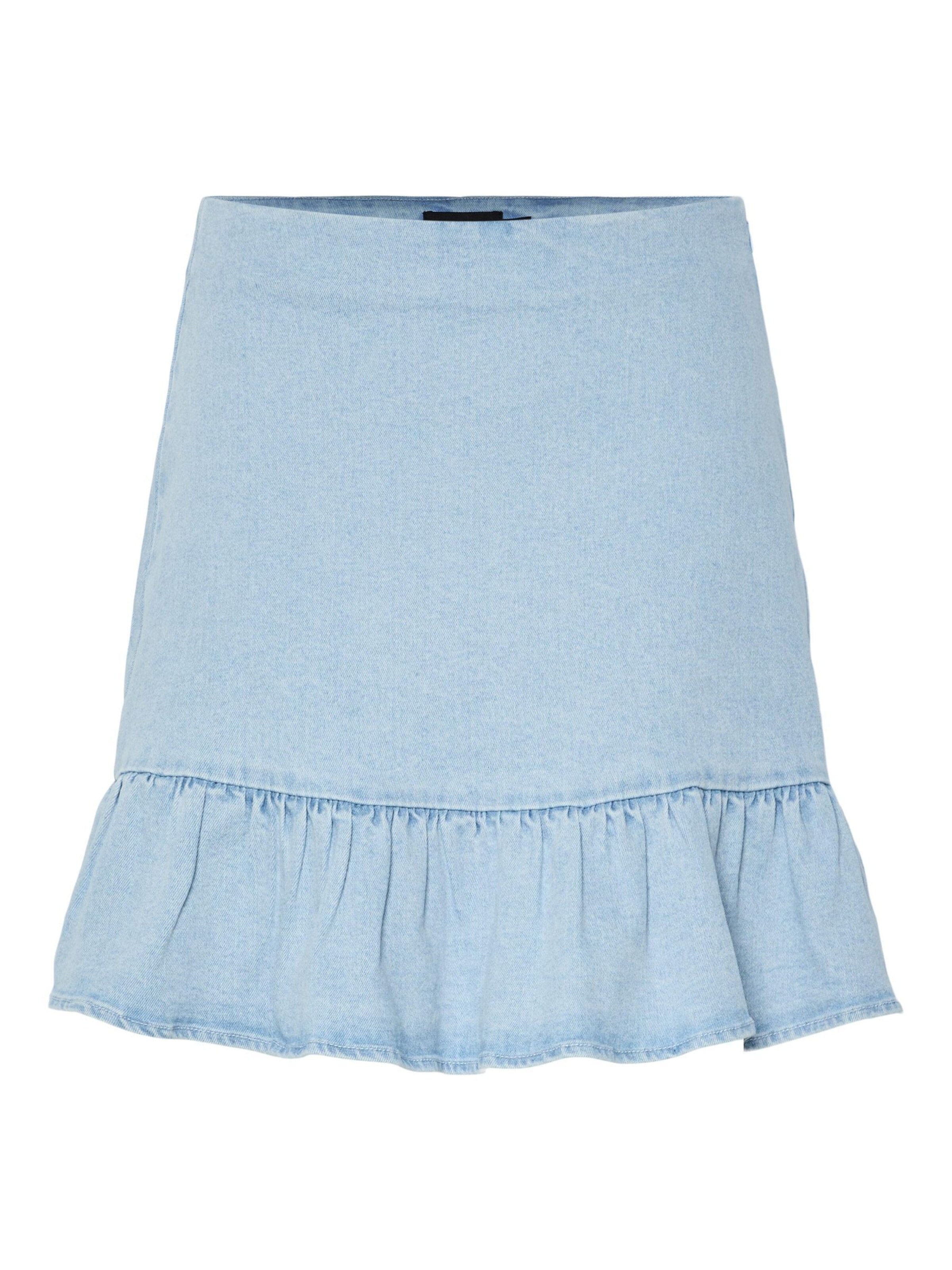 PIECES Rok 'PCMONICA' in Blauw: voorkant