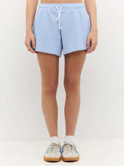No Matter What Broek in 34 in de kleur Lichtblauw / Wit, Productweergave