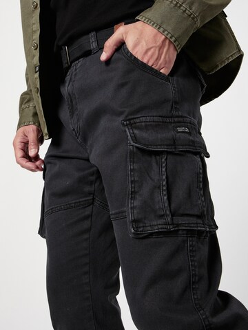 INDICODE JEANS Tapered Cargo Jeans 'Kerr' in Black