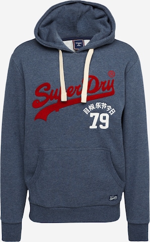 Superdry Mikina – modrá: přední strana