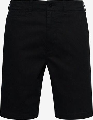 Coupe slim Pantalon chino Superdry en noir : devant