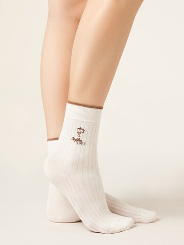 CALZEDONIA Socks 'Italian Style' in White: front