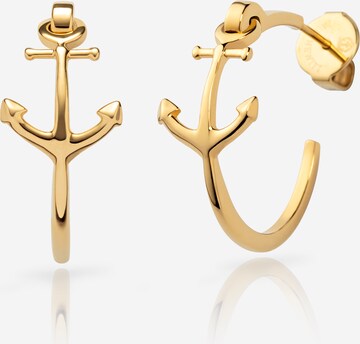 Boucles d'oreilles 'The Anchor II' Paul Hewitt en or : devant