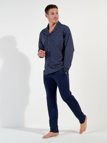 HOM Pyjama lang ' Salvador Buttoned ' in Blauw