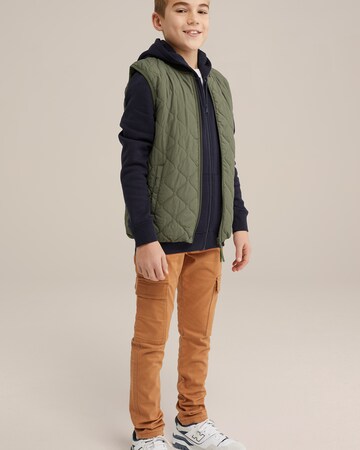 WE Fashion - Slimfit Pantalón en marrón
