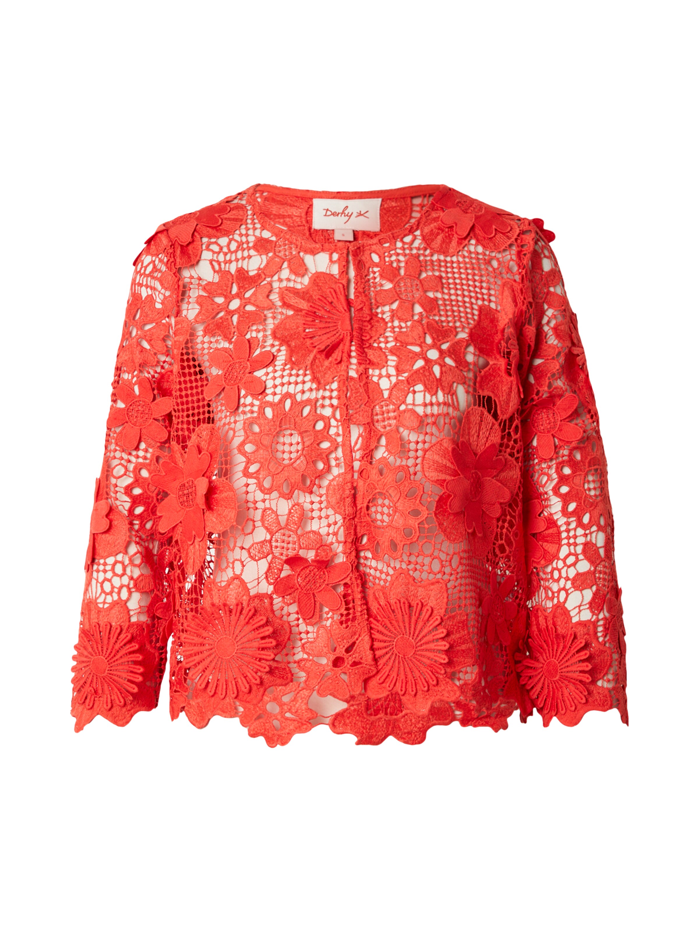 Derhy Πλεκτή ζακέτα 'JEANNETTE' σε πορτοκαλί: μπροστά