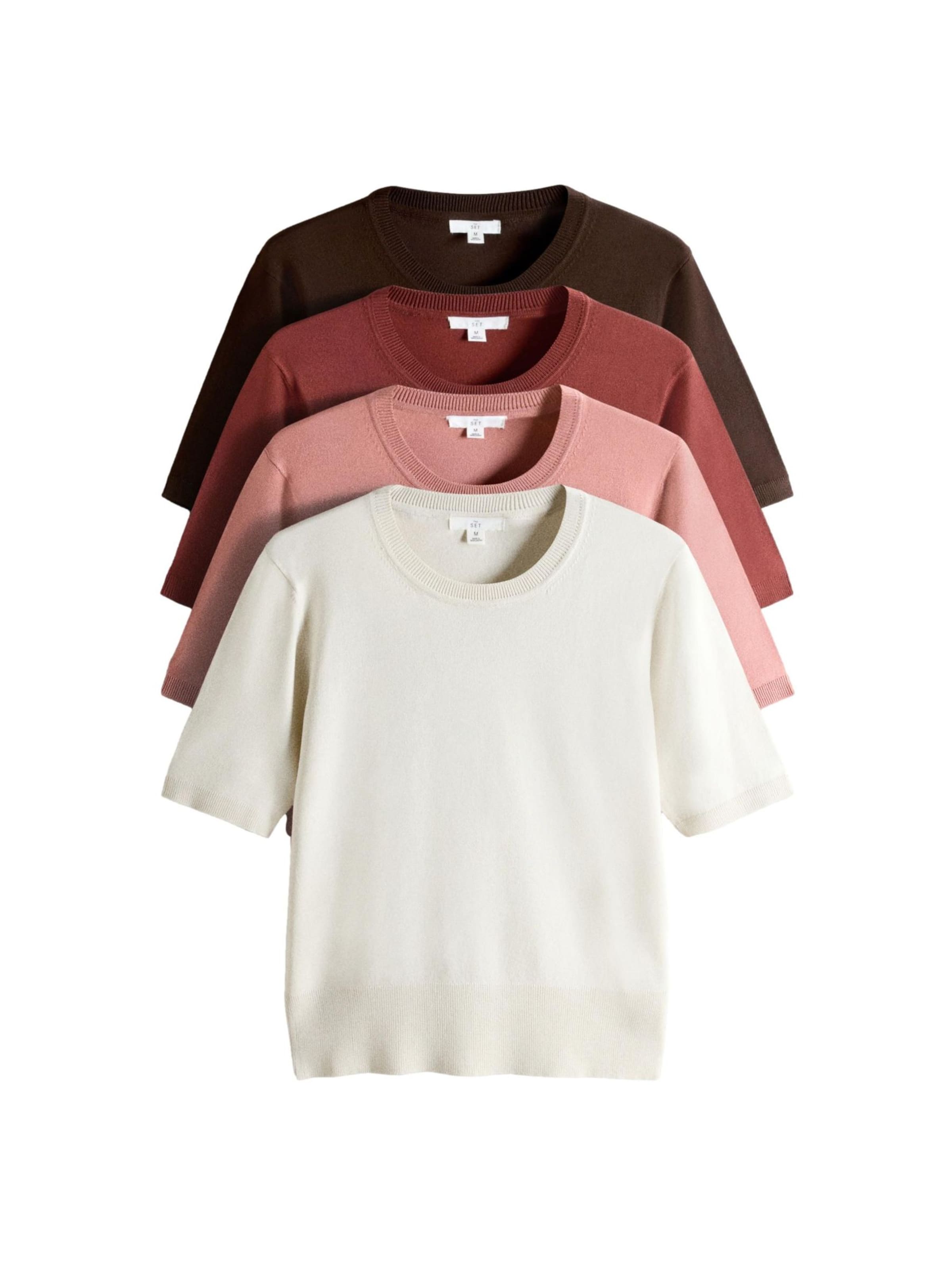 The Set Pullover in Beige: Vorderseite
