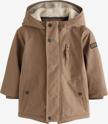 Next Pitkä takki värissä ruskea: etupuoli