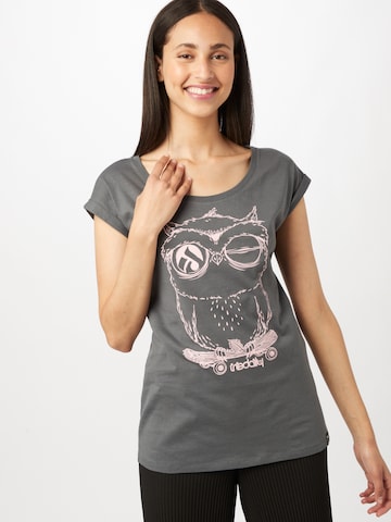 Iriedaily T-shirt 'Skateowl 2' i grå: framsida