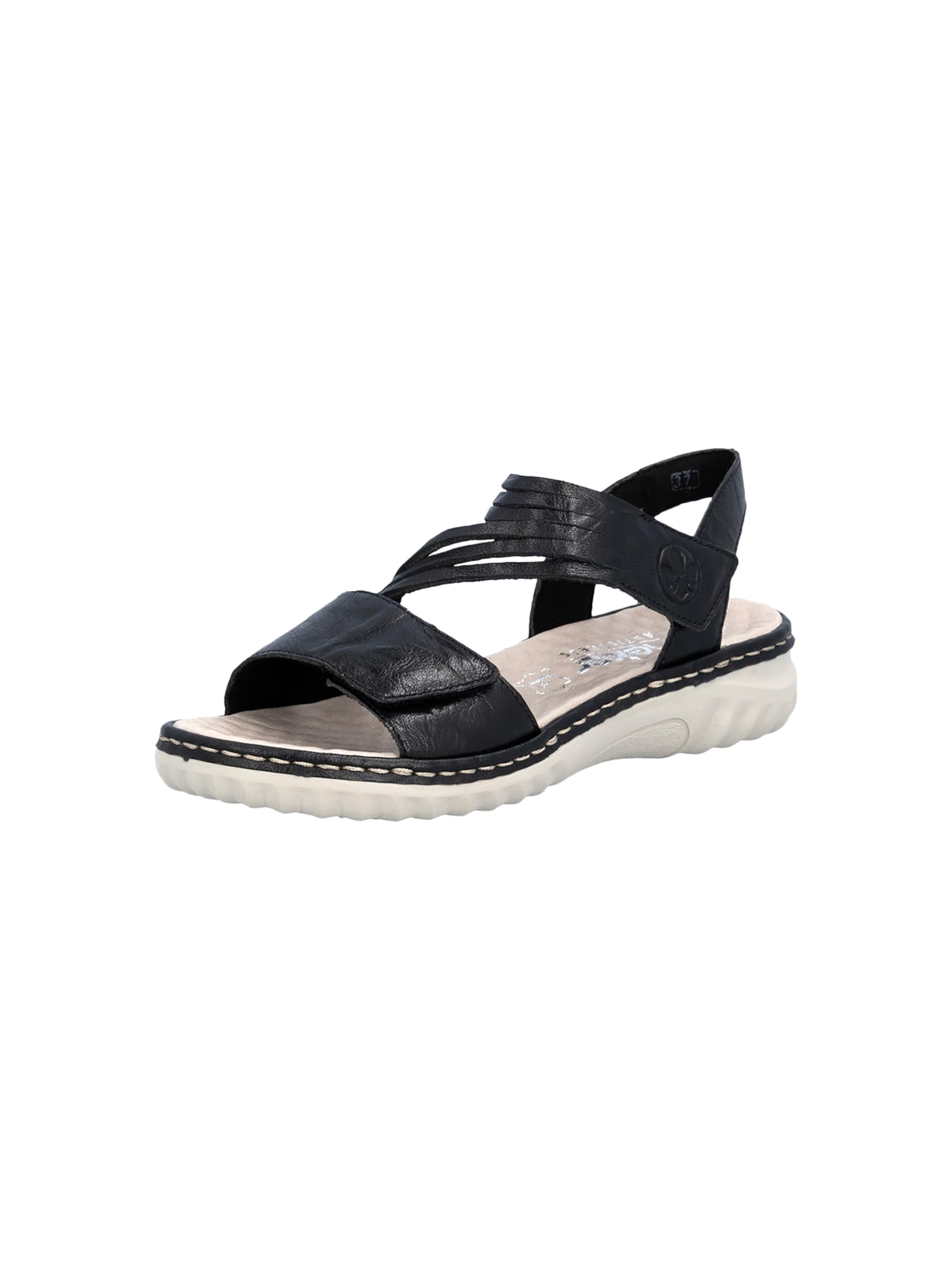 Sandales 'Ledersandalen' Rieker en noir : devant
