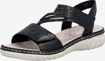 Rieker - Sandalias 'Ledersandalen' en negro: frente