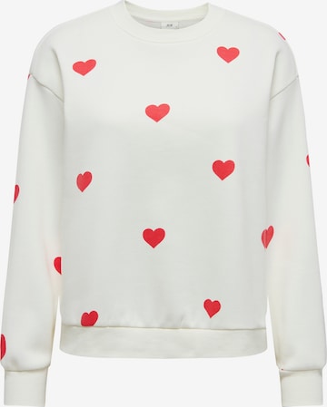 JDY Sweatshirt 'JDYNANNA' in White: front