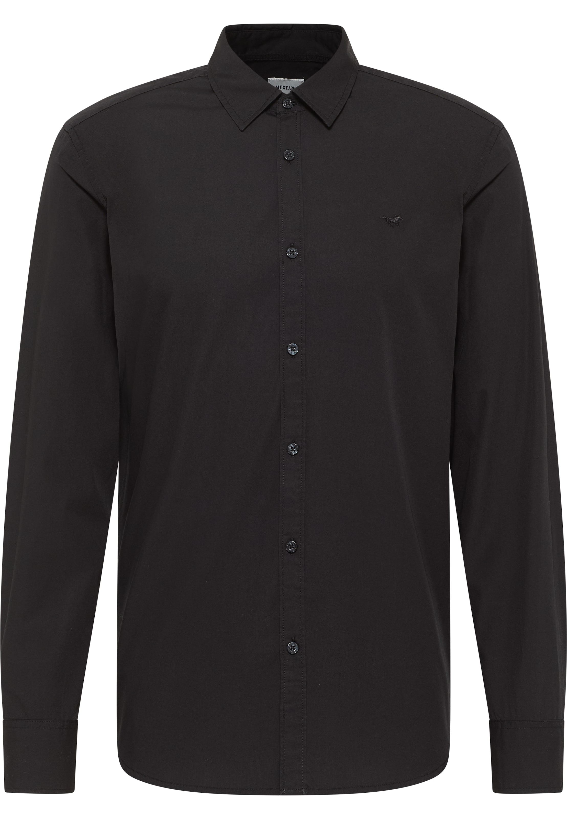 MUSTANG Slim Fit Hemd 'Canton' in Schwarz: Vorderseite