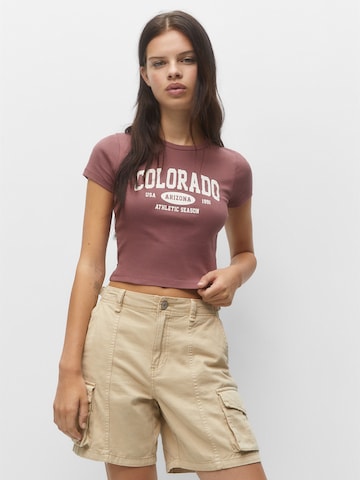 Pull&Bear Shirt in Lila: voorkant