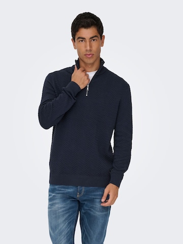 Only & Sons Pullover 'ONSMace' i blå: forside